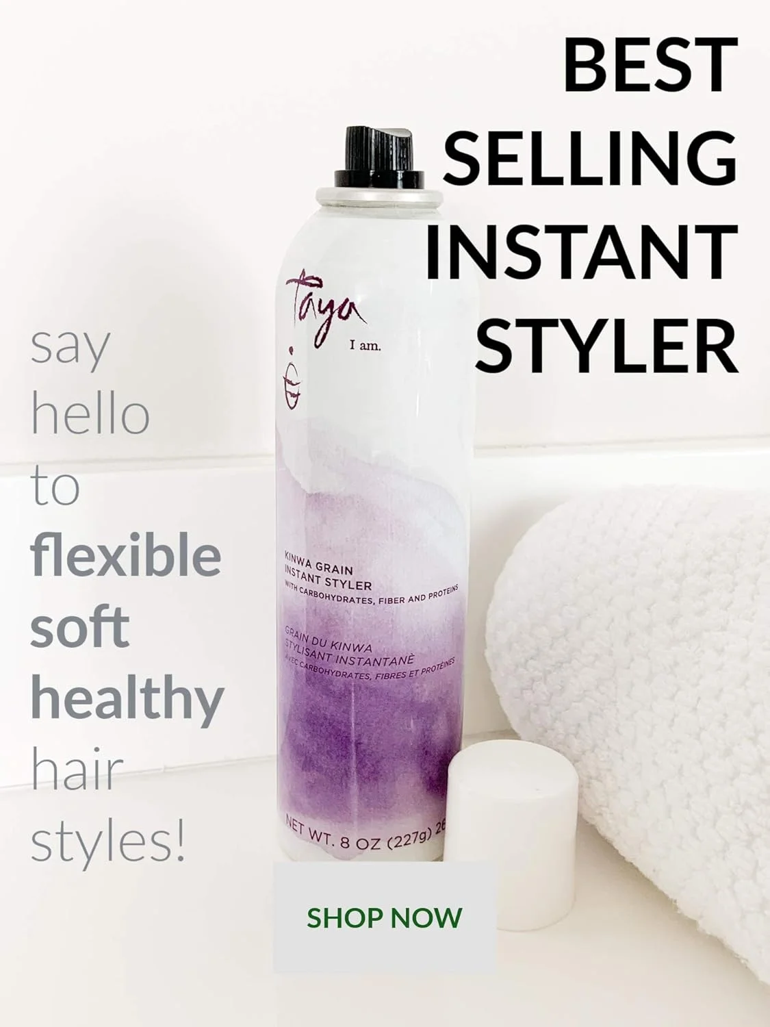 اسپری حالت دهنده فوری مو با عصاره کینوا Taya Beauty - اسپری مو برای حالت دادن و حجم دادن - حجم دهنده و تقویت کننده مو - اسپری بافت دهنده مو برای بانوان - 236 میلی لیتر اسپری حالت دهنده فوری مو با عصاره کینوا Taya Beauty - اسپری مو برای حالت دادن و حجم دادن - حجم دهنده و تقویت کننده مو - اسپری بافت دهنده مو برای بانوان - 236 میلی لیتر