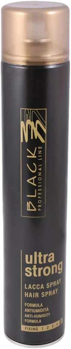 اسپری موی فوق العاده قوی لاین حرفه ای مشکی، فرمول ضد رطوبت، 500 میلی لیتر
