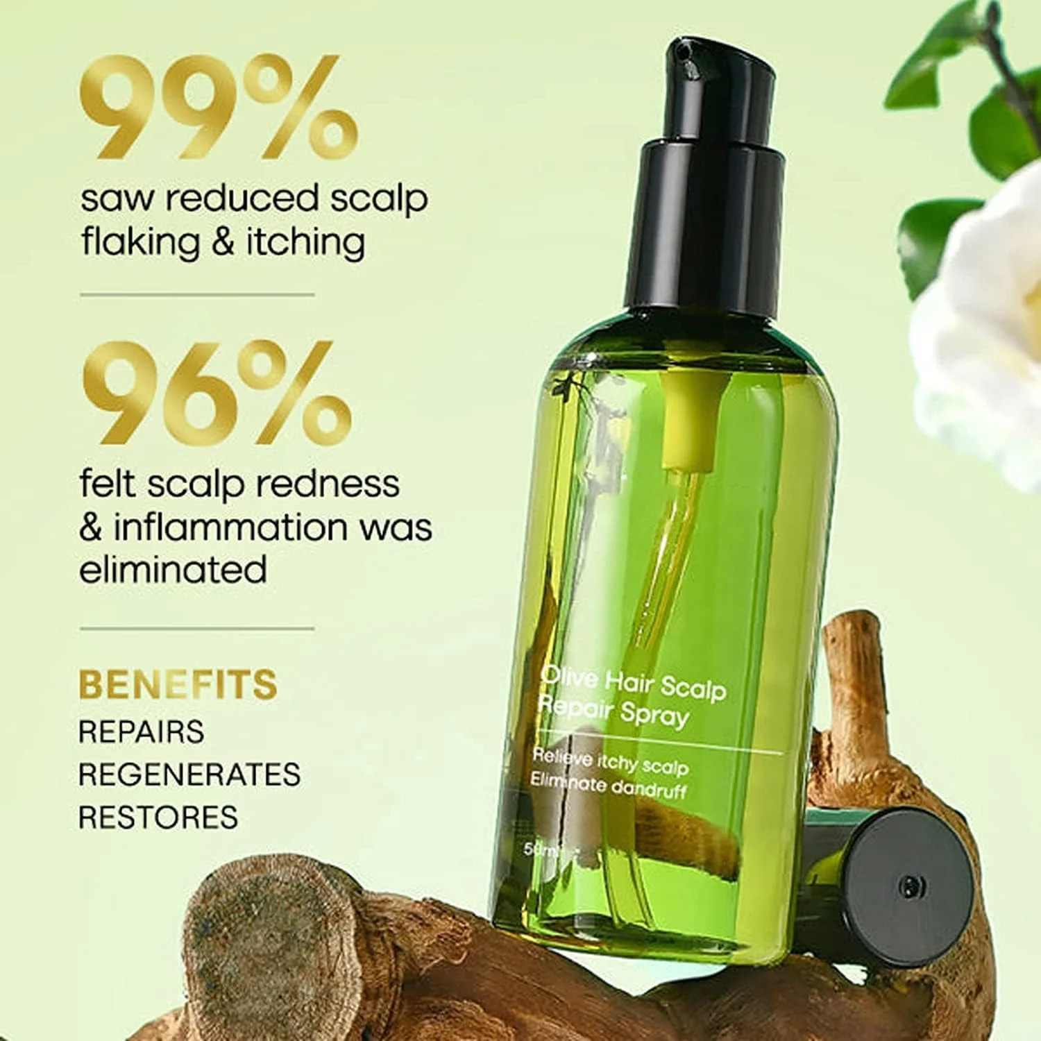 اسپری ترمیم کننده پوست سر موی زیتون بلوسومز، اسپری سرم فرمول رشد مو بلوسومز، اسپری روغن زیتون مو، محصولات روغن زیتون ترمیم کننده پوست سر برای موهای خشک، وز و آسیب دیده (1 عدد)