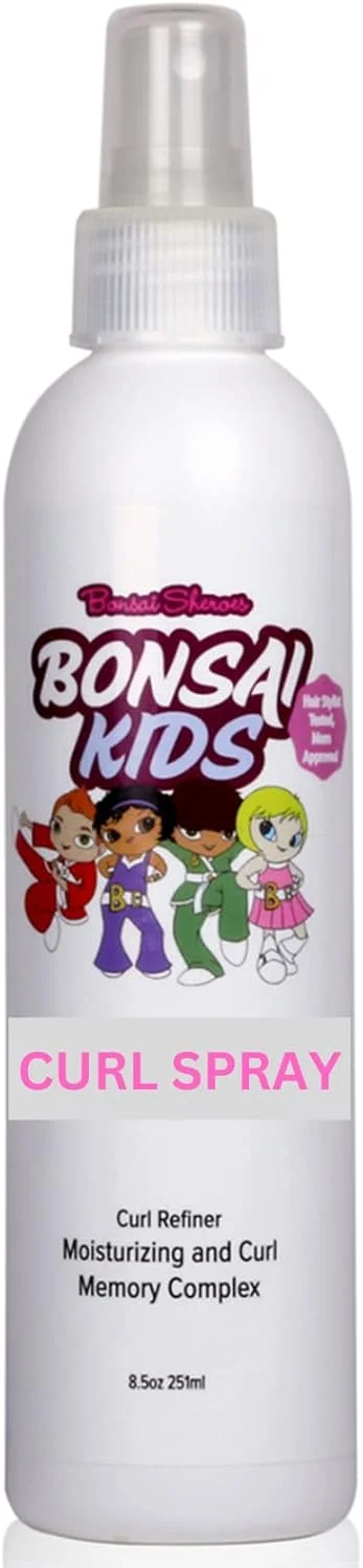 اسپری فر کننده مو کودک و نوزاد بونسای، ۲۳۶ میلی لیتر | بدون اشک - مناسب نوزادان - دورگه | احیا کننده فر - ماندگاری و حالت دهی تمام روز