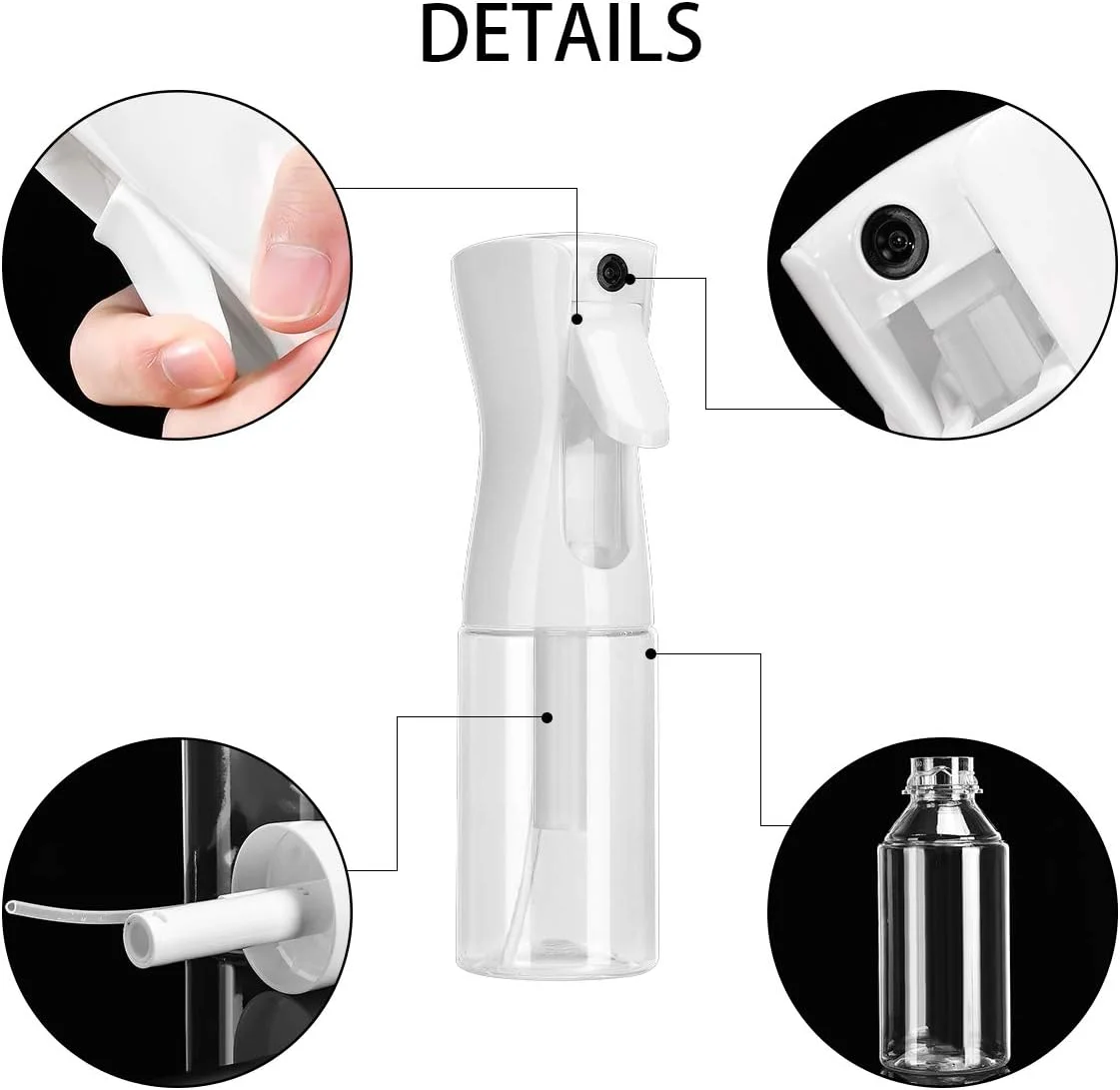 بطری اسپری، بطری اسپری آب پاش مداوم 300ml/150ml خالی با غبار ریز، مناسب برای آرایشگاه، حالت دادن به موهای فر، گیاهان، حیوانات خانگی، نظافت منزل (150ml) بطری اسپری، بطری اسپری آب پاش مداوم 300ml/150ml خالی با غبار ریز، مناسب برای آرایشگاه، حالت دادن به موهای فر، گیاهان، حیوانات خانگی، نظافت منزل (150ml)