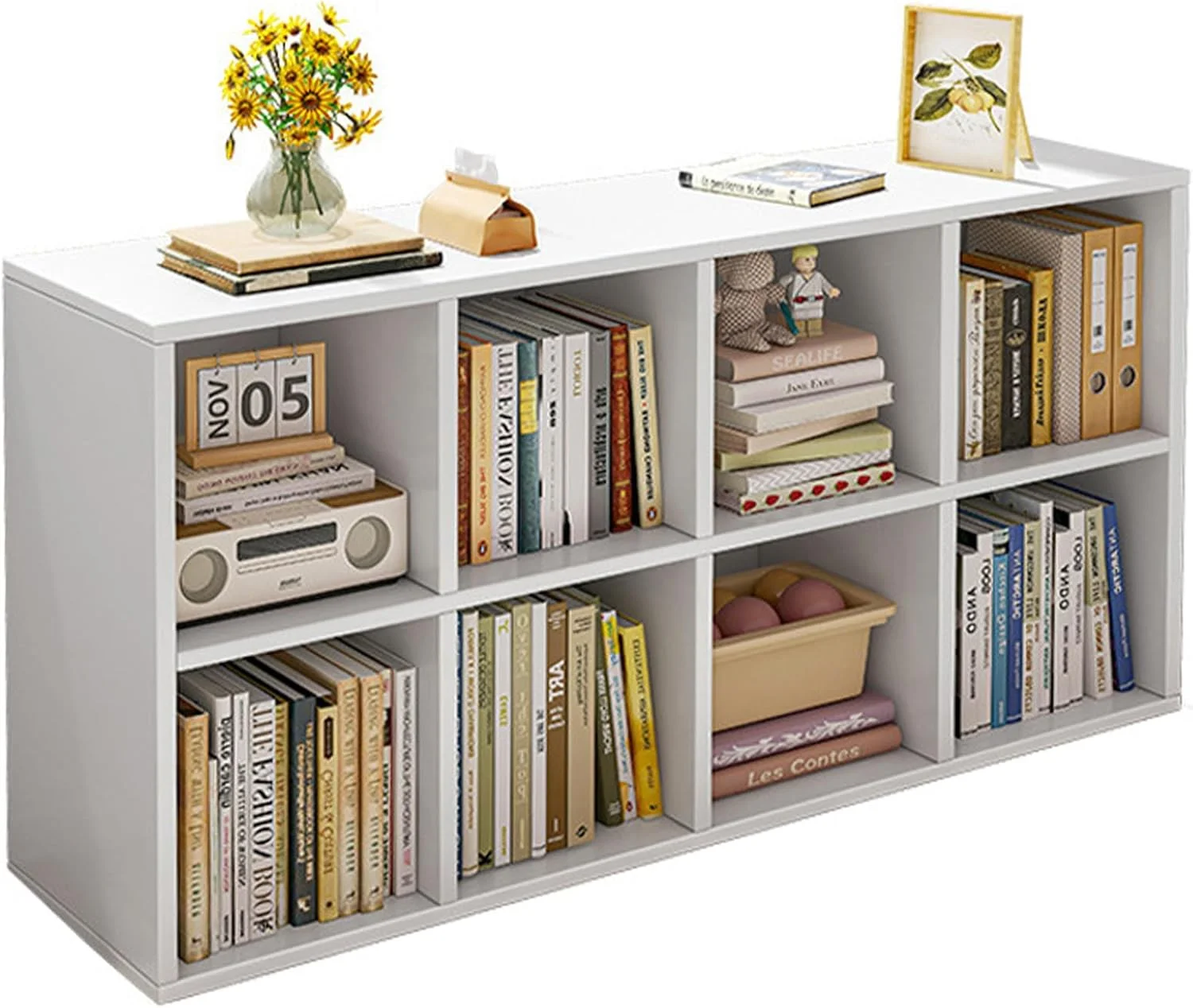 قفسه کتاب Beauenty، قفسه کتاب برای کودکان، قفسه کتاب قفسه بندی اداری، قفسه نمایش سلسله مراتبی برای مدرسه خانگی (استایل 4)