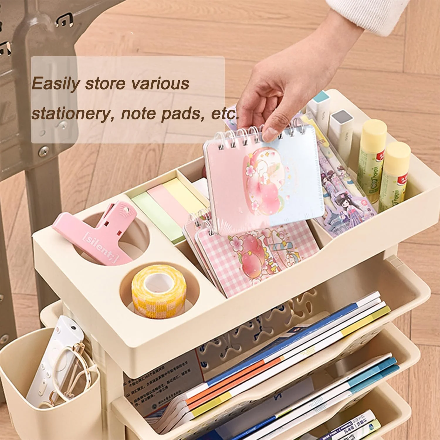 قفسه کتاب پلاستیکی متحرک یولینن با چرخ، سبد ذخیره سازی فایل اسناد کتاب با جا قلمی، قفسه باریک متحرک برای دفتر، خوابگاه، کلاس درس، کتابخانه (5 طبقه) قفسه کتاب پلاستیکی متحرک یولینن با چرخ، سبد ذخیره سازی فایل اسناد کتاب با جا قلمی، قفسه باریک متحرک برای دفتر، خوابگاه، کلاس درس، کتابخانه (5 طبقه)