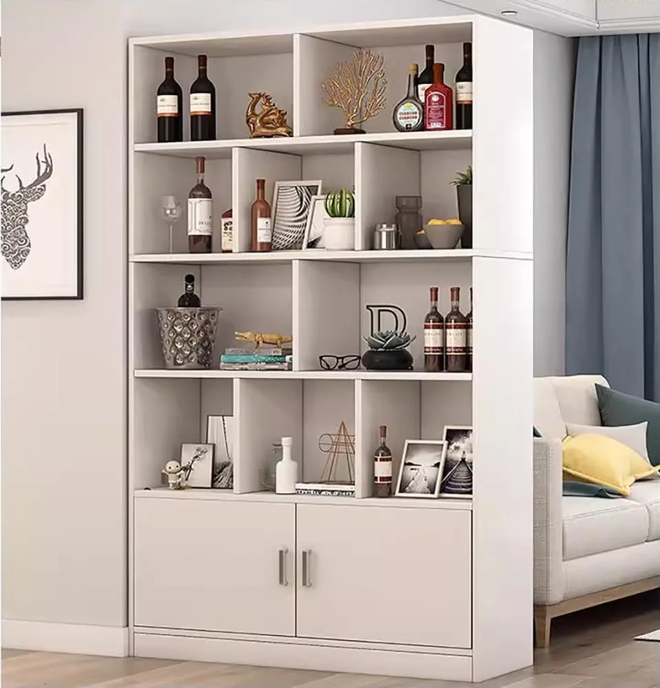 کتابخانه ایستاده 178 سانتیمتری، کابینت نمایش چوبی با 2 درب و قفسه باز چند طبقه، قفسه کتاب عمودی برای اتاق نشیمن، اتاق خواب، خانه و دفتر کار، سفید (SGG029B-80) کتابخانه ایستاده 178 سانتیمتری، کابینت نمایش چوبی با 2 درب و قفسه باز چند طبقه، قفسه کتاب عمودی برای اتاق نشیمن، اتاق خواب، خانه و دفتر کار، سفید (SGG029B-80)