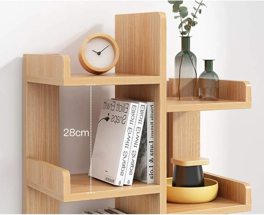 قفسه کتاب درختی 10 طبقه، قفسه نمایش کتاب ایستاده، سازمان دهنده ذخیره سازی با روکش بلوط روستایی برای اتاق نشیمن، دفتر، اتاق کودک قفسه کتاب درختی 10 طبقه، قفسه نمایش کتاب ایستاده، سازمان دهنده ذخیره سازی با روکش بلوط روستایی برای اتاق نشیمن، دفتر، اتاق کودک