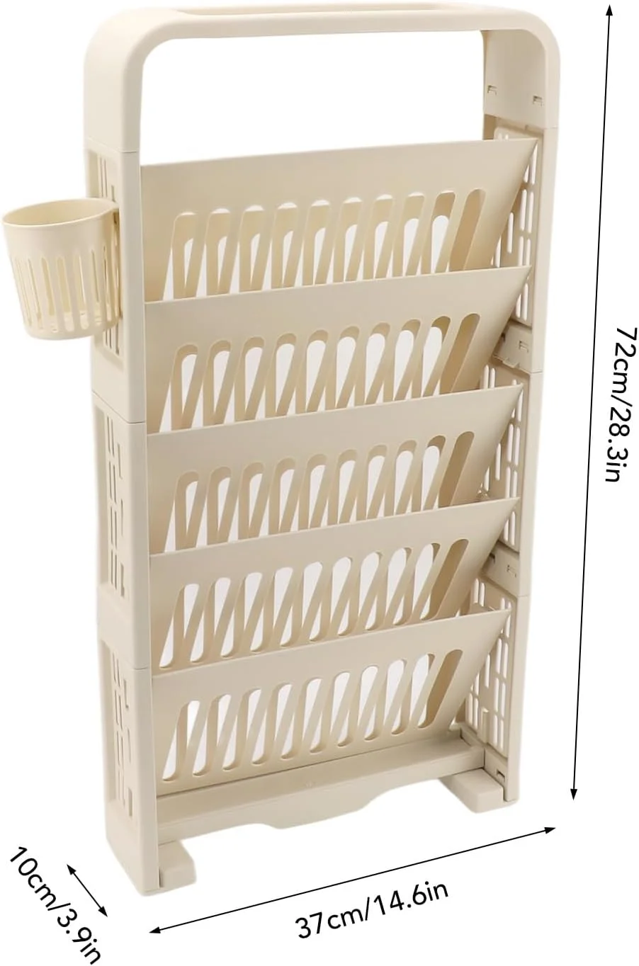 قفسه کتاب 6 طبقه Fockety، قفسه کتاب متحرک و منحصر به فرد، ترولی باریک برای کتاب، قفسه نمایش گوشه ای برای کتابخانه خوابگاه، چرخ دستی چند منظوره (سفید کرمی) قفسه کتاب 6 طبقه Fockety، قفسه کتاب متحرک و منحصر به فرد، ترولی باریک برای کتاب، قفسه نمایش گوشه ای برای کتابخانه خوابگاه، چرخ دستی چند منظوره (سفید کرمی)