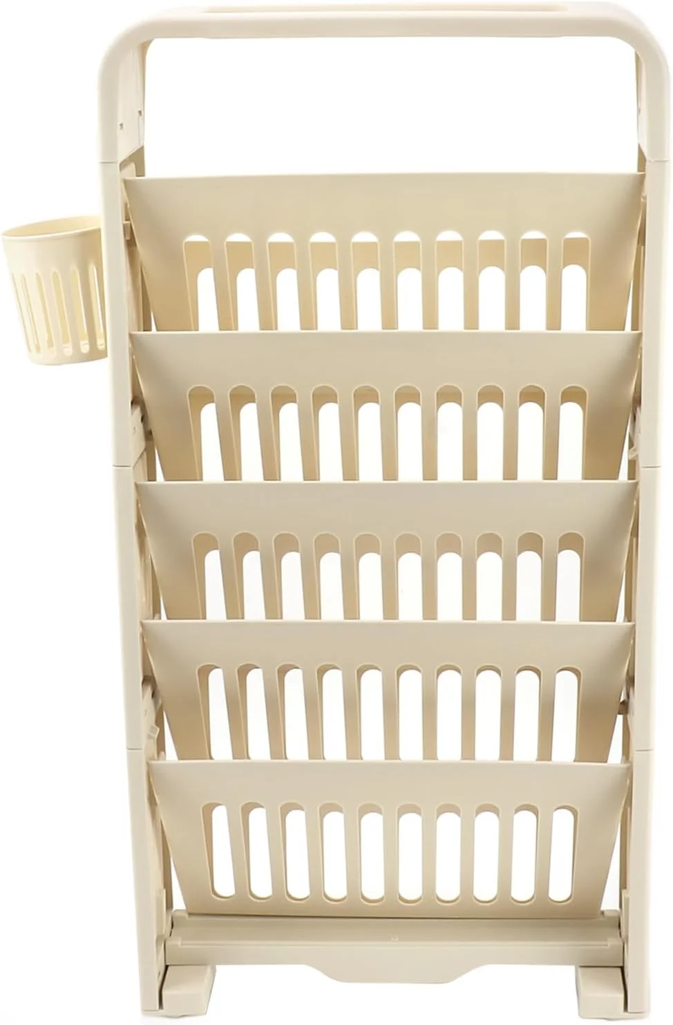 قفسه کتاب 6 طبقه Fockety، قفسه کتاب متحرک و منحصر به فرد، ترولی باریک برای کتاب، قفسه نمایش گوشه ای برای کتابخانه خوابگاه، چرخ دستی چند منظوره (سفید کرمی) قفسه کتاب 6 طبقه Fockety، قفسه کتاب متحرک و منحصر به فرد، ترولی باریک برای کتاب، قفسه نمایش گوشه ای برای کتابخانه خوابگاه، چرخ دستی چند منظوره (سفید کرمی)