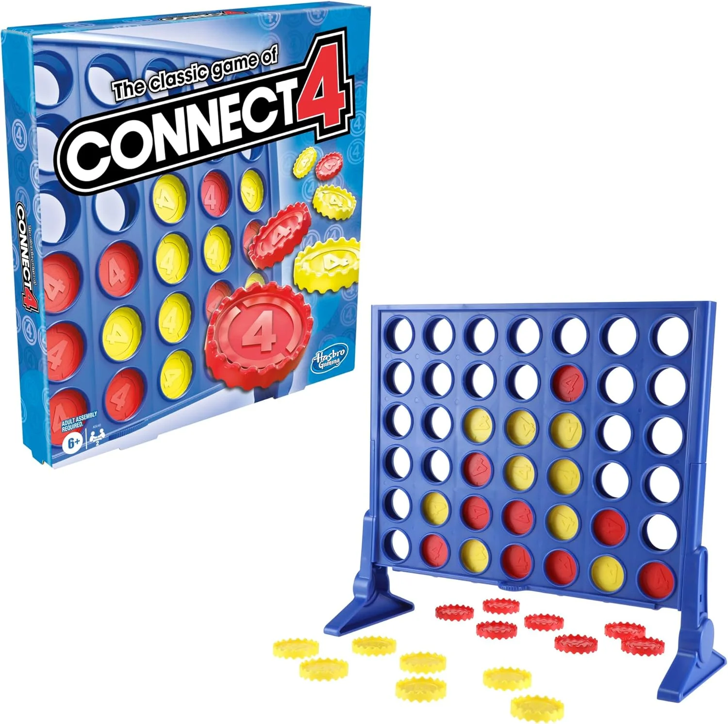 بازی فکری و استراتژیک Connect 4 از Hasbro Gaming - مناسب برای 2 بازیکن، 4 مهره را پشت سر هم ردیف کنید، بازی و پازل های تخته ای، اسباب بازی برای کودکان، پسران و دختران 6 سال به بالا بازی فکری و استراتژیک Connect 4 از Hasbro Gaming - مناسب برای 2 بازیکن، 4 مهره را پشت سر هم ردیف کنید، بازی و پازل های تخته ای، اسباب بازی برای کودکان، پسران و دختران 6 سال به بالا