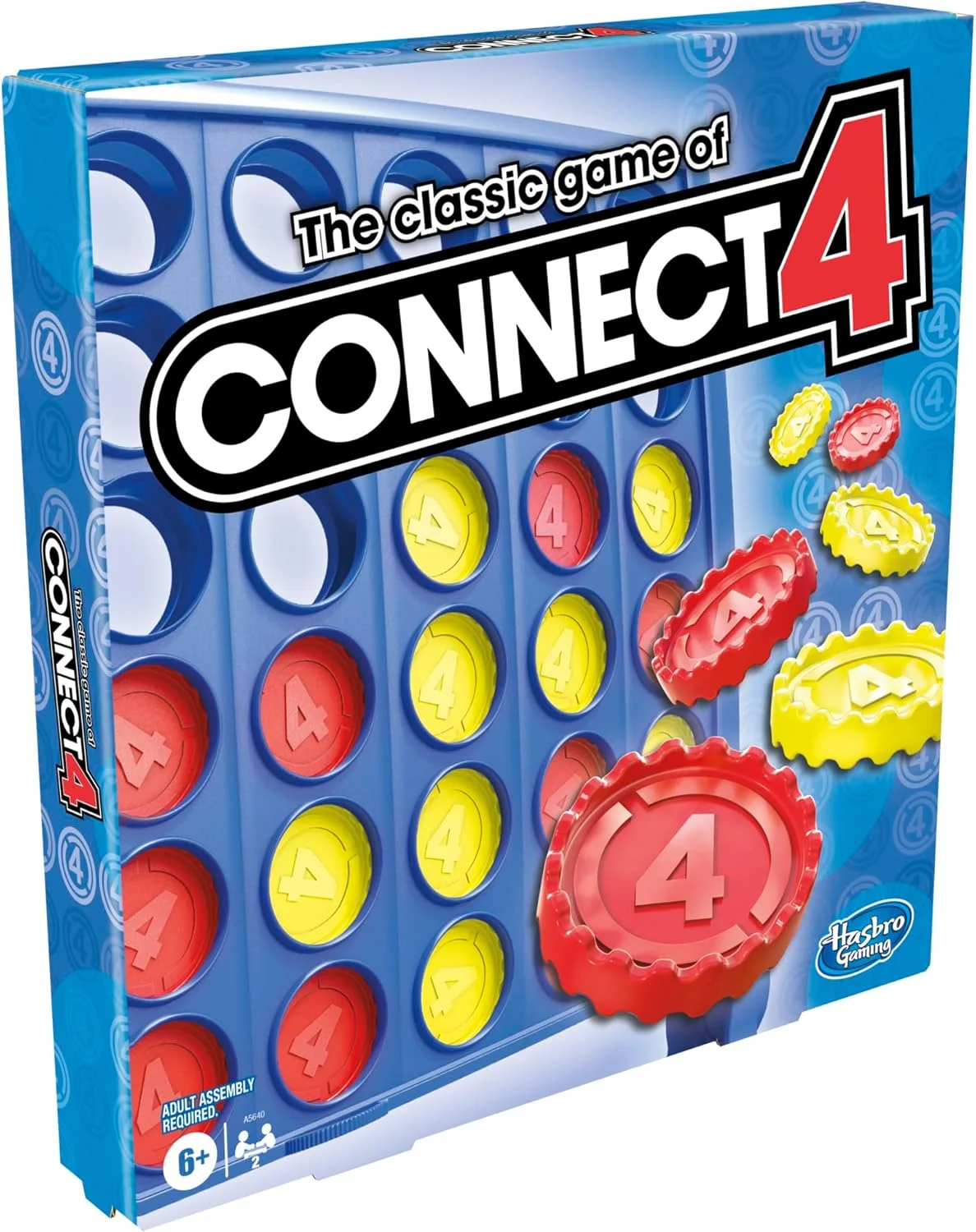 بازی فکری و استراتژیک Connect 4 از Hasbro Gaming - مناسب برای 2 بازیکن، 4 مهره را پشت سر هم ردیف کنید، بازی و پازل های تخته ای، اسباب بازی برای کودکان، پسران و دختران 6 سال به بالا