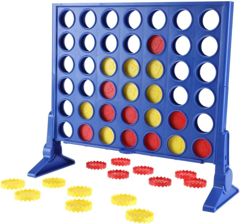 بازی فکری و استراتژیک Connect 4 از Hasbro Gaming - مناسب برای 2 بازیکن، 4 مهره را پشت سر هم ردیف کنید، بازی و پازل های تخته ای، اسباب بازی برای کودکان، پسران و دختران 6 سال به بالا