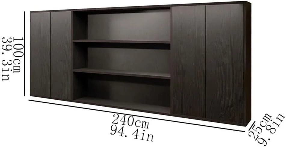قفسه کتاب دیواری مشکی با درب کابینت، قفسه ذخیره سازی چند محفظه ای از جنس تخته مصنوعی، آویز مجله آشپزخانه قفسه کتاب دیواری مشکی با درب کابینت، قفسه ذخیره سازی چند محفظه ای از جنس تخته مصنوعی، آویز مجله آشپزخانه