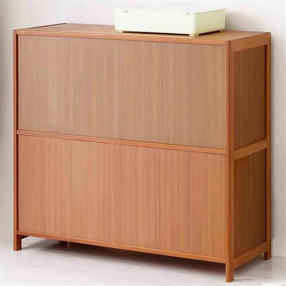 قفسه کتاب رومیزی دو طبقه بامبو، با درب پلاستیکی شفاف معلق، قفسه نمایش کتاب اداری (L60xW32xH73 سانتی متر) قفسه کتاب رومیزی دو طبقه بامبو، با درب پلاستیکی شفاف معلق، قفسه نمایش کتاب اداری (L60xW32xH73 سانتی متر)