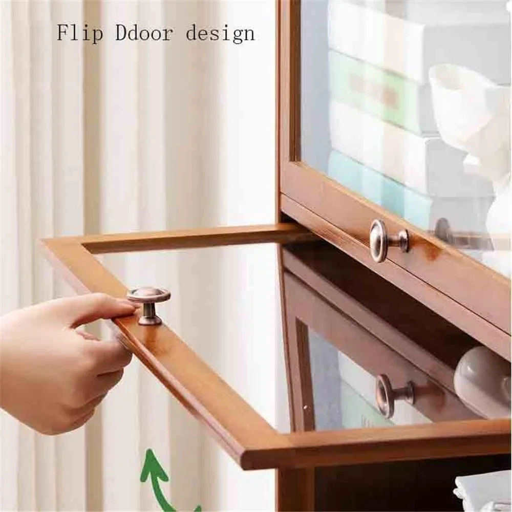 قفسه کتاب رومیزی دو طبقه بامبو، با درب پلاستیکی شفاف معلق، قفسه نمایش کتاب اداری (L60xW32xH73 سانتی متر) قفسه کتاب رومیزی دو طبقه بامبو، با درب پلاستیکی شفاف معلق، قفسه نمایش کتاب اداری (L60xW32xH73 سانتی متر)