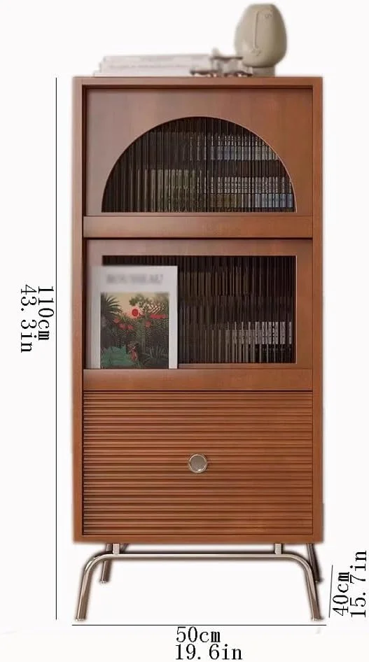 قفسه کتاب محفظه دار با درب شیشه ای لولایی، قفسه کتاب چوبی با پایه های استیل ضد زنگ، مناسب برای قفسه نگهداری اتاق نشیمن و دفتر کار قفسه کتاب محفظه دار با درب شیشه ای لولایی، قفسه کتاب چوبی با پایه های استیل ضد زنگ، مناسب برای قفسه نگهداری اتاق نشیمن و دفتر کار