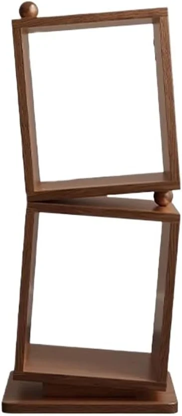 قفسه کتاب ایستاده دو طرفه، قفسه چوبی تزئینی برای کتاب های اداری، دارای 2 محفظه برای نگهداری و نمایش خانگی قفسه کتاب ایستاده دو طرفه، قفسه چوبی تزئینی برای کتاب های اداری، دارای 2 محفظه برای نگهداری و نمایش خانگی