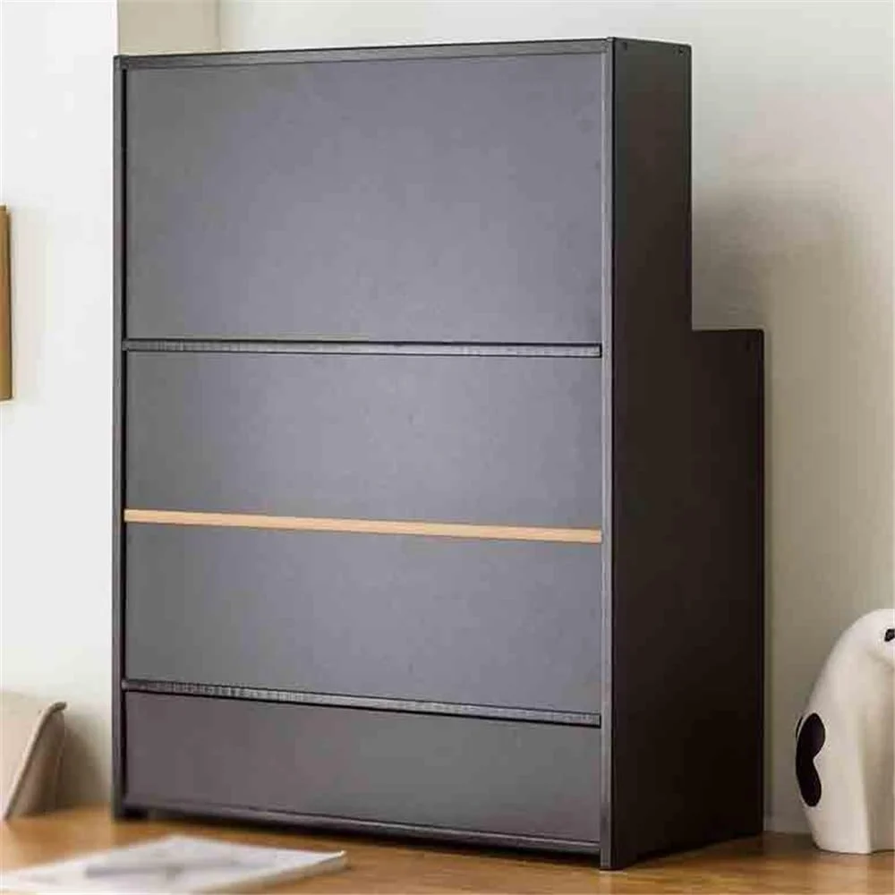 قفسه کتاب رومیزی مشکی با جداکننده های قابل تنظیم، با درب کشویی پلاستیکی، مناسب برای قفسه نگهداری اتاق نشیمن، دفتر کار و مطالعه (L55xW28xH61 سانتی متر) قفسه کتاب رومیزی مشکی با جداکننده های قابل تنظیم، با درب کشویی پلاستیکی، مناسب برای قفسه نگهداری اتاق نشیمن، دفتر کار و مطالعه (L55xW28xH61 سانتی متر)