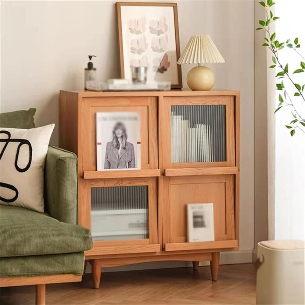 قفسه کتاب ایستاده با پایه، قفسه چوبی چهار قسمتی با درب شیشه ای لولایی، مناسب برای اتاق نشیمن، دفتر کار و مطالعه قفسه کتاب ایستاده با پایه، قفسه چوبی چهار قسمتی با درب شیشه ای لولایی، مناسب برای اتاق نشیمن، دفتر کار و مطالعه