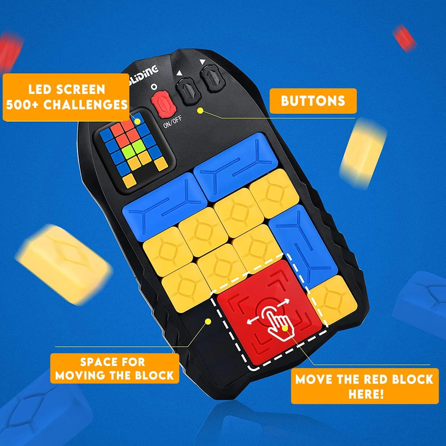 بازی های سوپر اسلاید، بازی های پازل - با بیش از 500 مرحله، بازی های فکری الکترونیکی - اسباب بازی های فیجت مسافرتی، بازی های یادگیری STEM، پازل های فکری سرگرم کننده برای تمام سنین (V2.0)