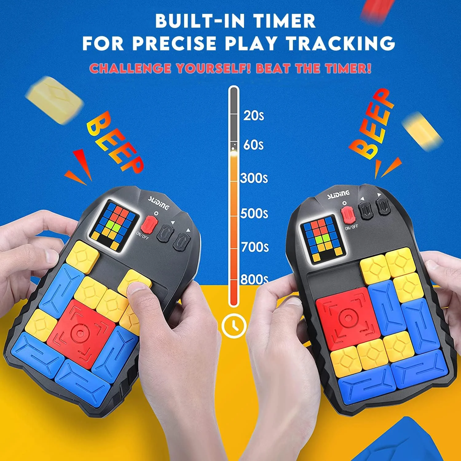 بازی های سوپر اسلاید، بازی های پازل - با بیش از 500 مرحله، بازی های فکری الکترونیکی - اسباب بازی های فیجت مسافرتی، بازی های یادگیری STEM، پازل های فکری سرگرم کننده برای تمام سنین (V2.0)