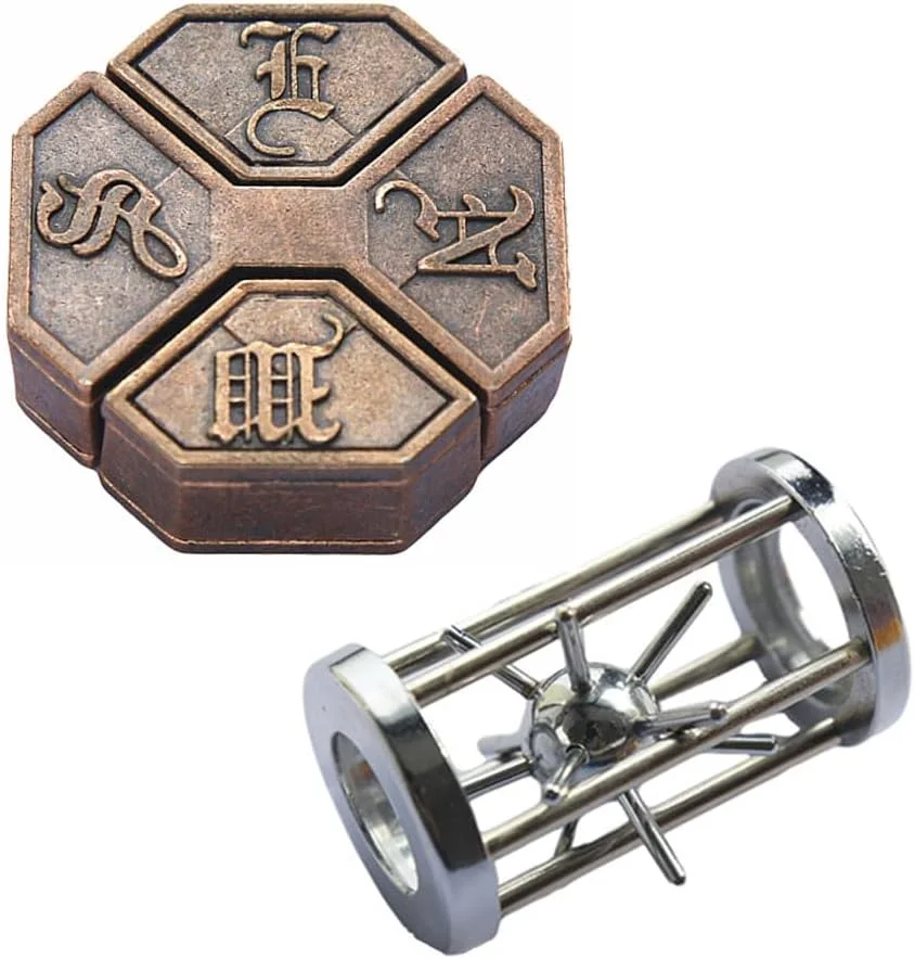 پازل فکری JZS، مجموعه پازل های فلزی، اسباب بازی های بازی پازل ریخته گری فلزی، جعبه پازل درهم قفل شونده، تست منطق هوش ذهنی، بازی های جداسازی