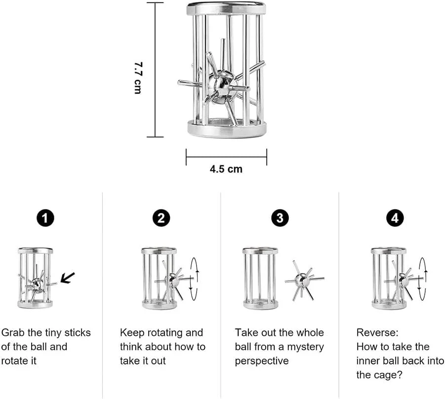 پازل فکری JZS، مجموعه پازل های فلزی، اسباب بازی های بازی پازل ریخته گری فلزی، جعبه پازل درهم قفل شونده، تست منطق هوش ذهنی، بازی های جداسازی