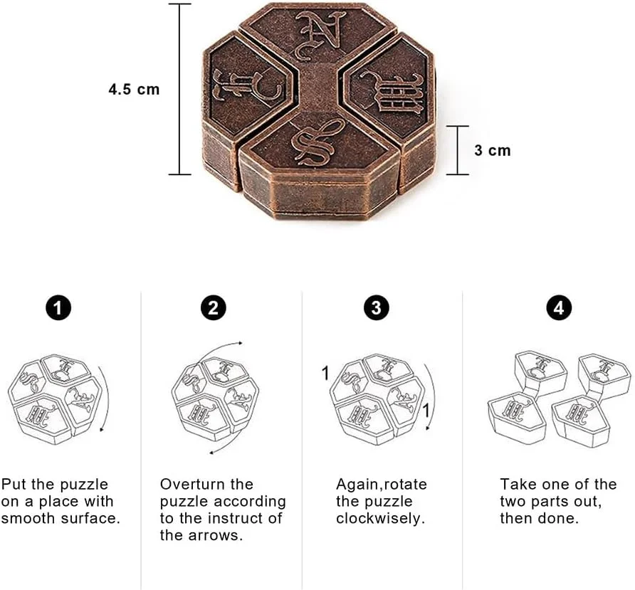 پازل فکری JZS، مجموعه پازل های فلزی، اسباب بازی های بازی پازل ریخته گری فلزی، جعبه پازل درهم قفل شونده، تست منطق هوش ذهنی، بازی های جداسازی
