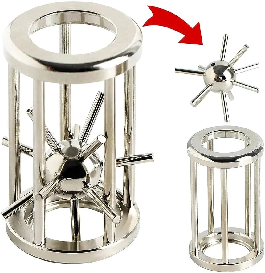 پازل فکری JZS، مجموعه پازل های فلزی، اسباب بازی های بازی پازل ریخته گری فلزی، جعبه پازل درهم قفل شونده، تست منطق هوش ذهنی، بازی های جداسازی