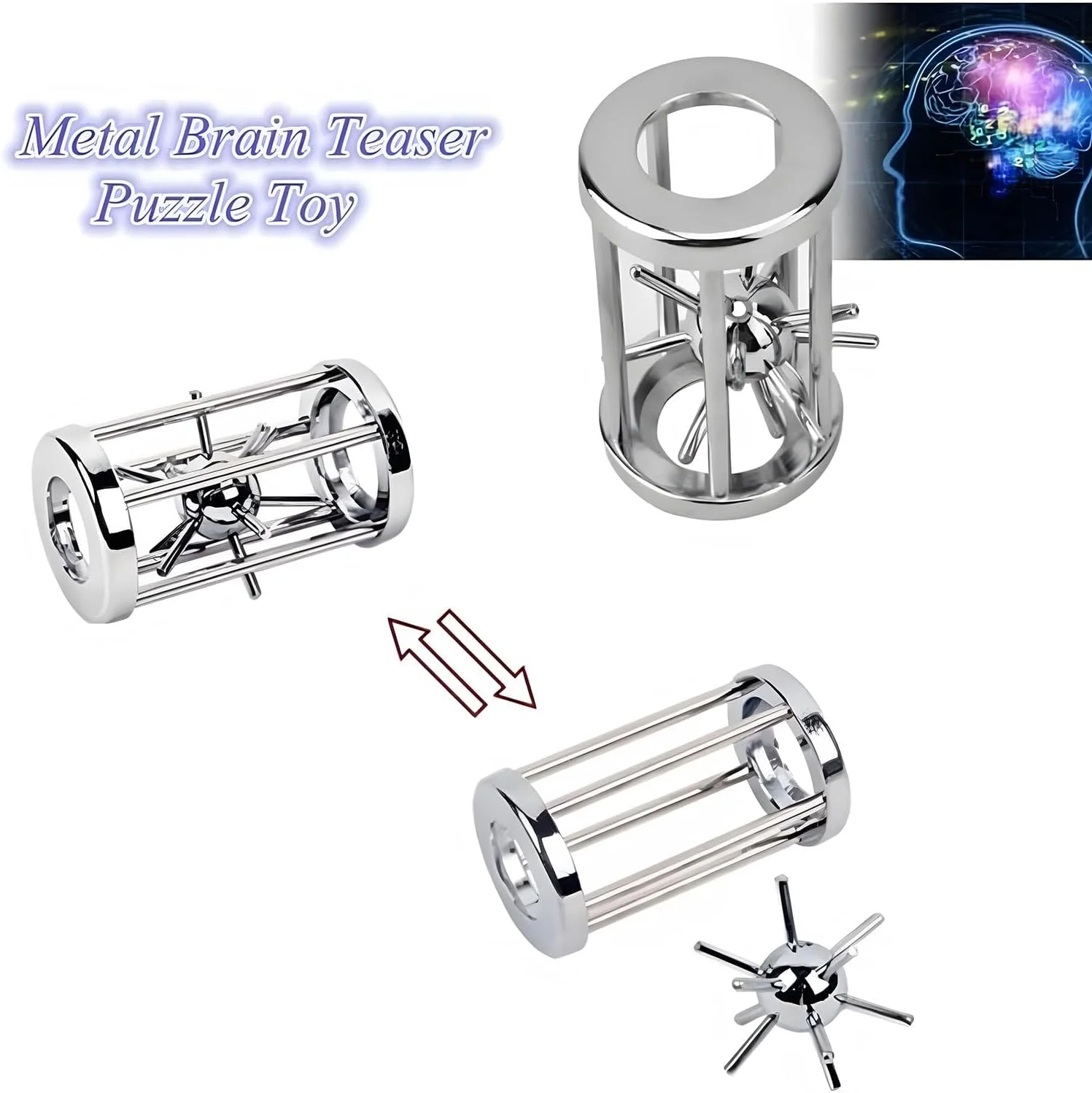 پازل های فکری Joyzzz، پازل های فلزی درهم تنیده، تست هوش باز کردن قفل، اسباب بازی پازل سه بعدی بسیار دشوار، پازل فلزی ریخته گری برای بازی های فکری کودکان و بزرگسالان