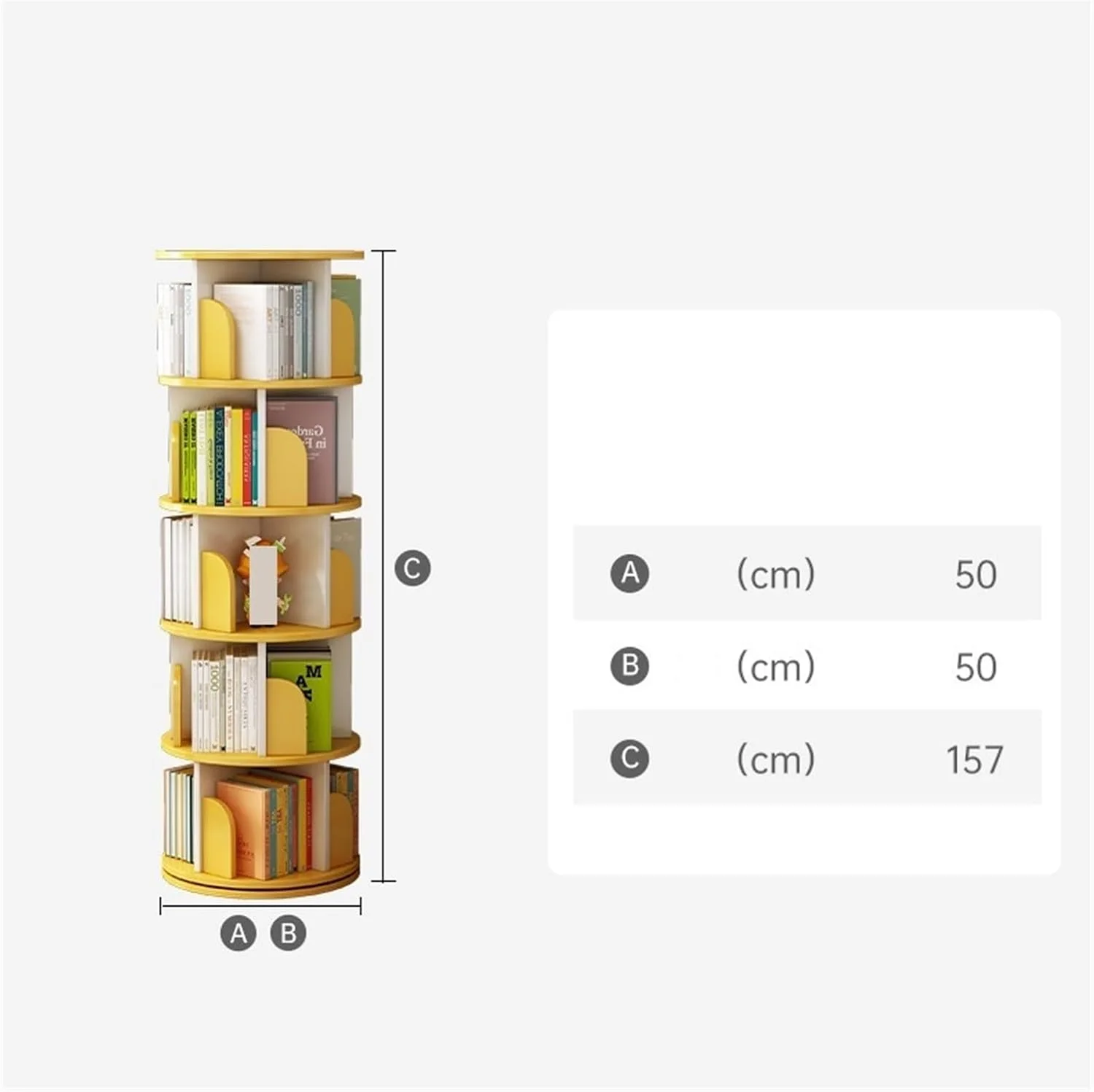 قفسه کتاب چرخشی، قفسه های زمینی، مناسب اتاق نشیمن، اتاق خواب، و نگهداری کتاب (سفید) قفسه کتاب چرخشی، قفسه های زمینی، مناسب اتاق نشیمن، اتاق خواب، و نگهداری کتاب (سفید)