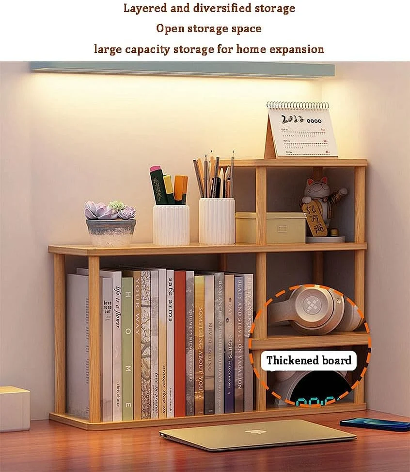 قفسه کتاب چند لایه رومیزی Dreamhousey، قفسه دیواری چوبی با ظرفیت بزرگ روی میز، قفسه سازماندهی آسان دانشجویی، قفسه ذخیره سازی اداری (رنگ چوب)، 001dsgsdg قفسه کتاب چند لایه رومیزی Dreamhousey، قفسه دیواری چوبی با ظرفیت بزرگ روی میز، قفسه سازماندهی آسان دانشجویی، قفسه ذخیره سازی اداری (رنگ چوب)، 001dsgsdg