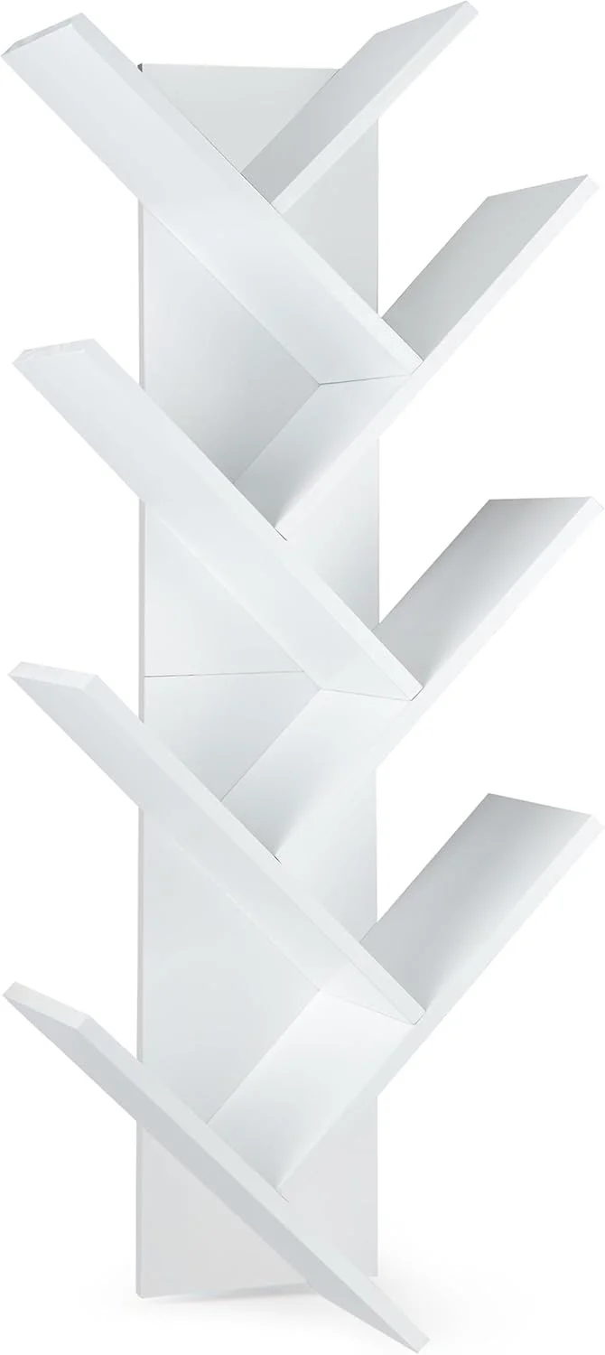 کتابخانه درختی 7 طبقه | سازمان دهنده کتاب دیواری | کتابخانه شناور چوبی برای کودکان (سفید) کتابخانه درختی 7 طبقه | سازمان دهنده کتاب دیواری | کتابخانه شناور چوبی برای کودکان (سفید)