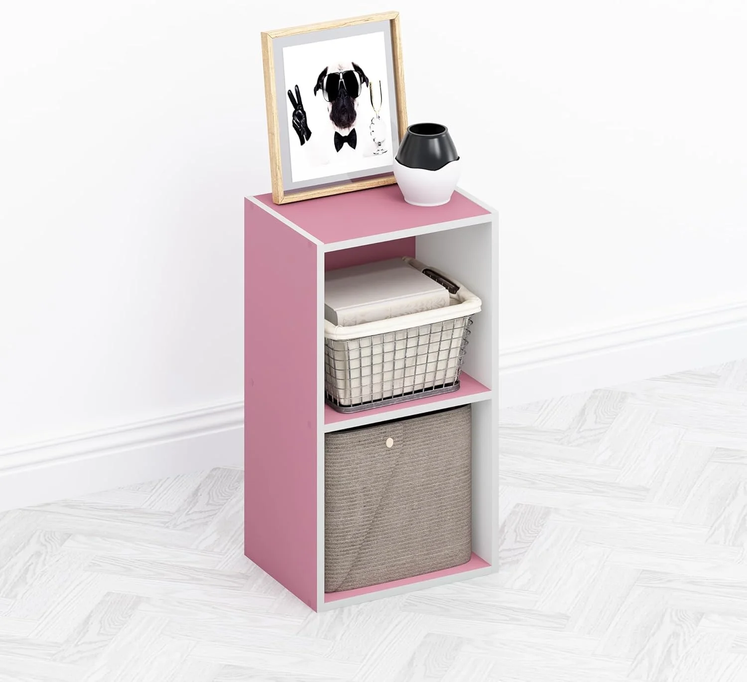 قفسه کتاب و کتابخانه طبقه باز فورینو تومی، 2 طبقه، صورتی