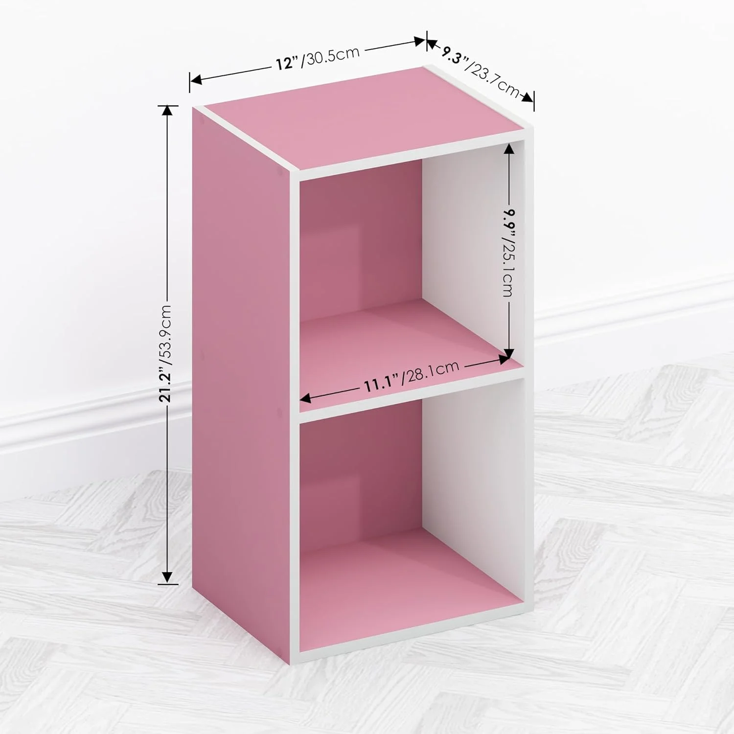 قفسه کتاب و کتابخانه طبقه باز فورینو تومی، 2 طبقه، صورتی