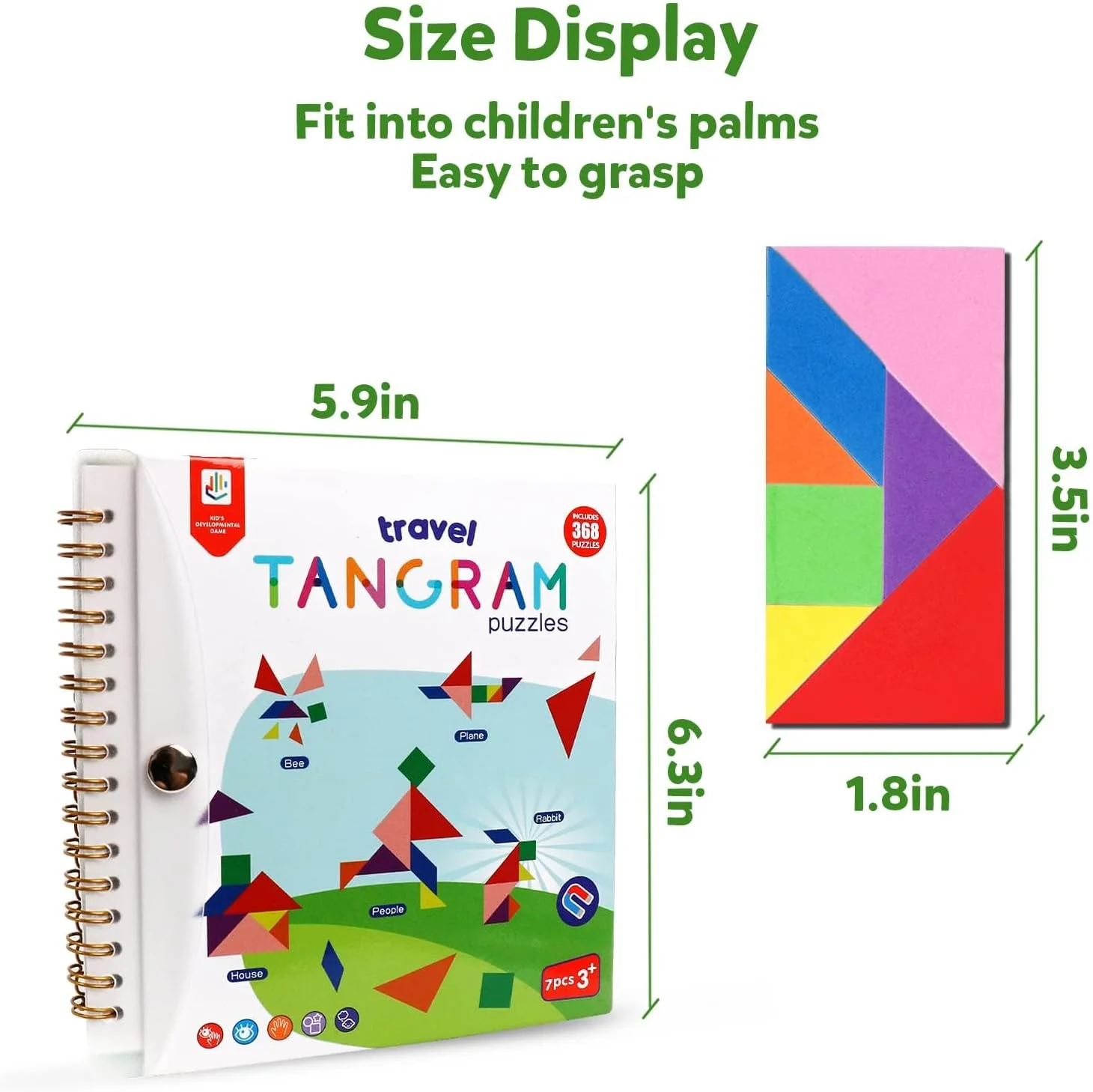 پازل تانگرام مسافرتی NALACAL، بازی پازل مغناطیسی، بازی سفر جاده ای، اَشکال اره مویی، بازی های تشریحی STEM با راه حل، اسباب بازی آموزشی IQ برای کودکان و بزرگسالان، چالش های فکری، 368 الگو پازل تانگرام مسافرتی NALACAL، بازی پازل مغناطیسی، بازی سفر جاده ای، اَشکال اره مویی، بازی های تشریحی STEM با راه حل، اسباب بازی آموزشی IQ برای کودکان و بزرگسالان، چالش های فکری، 368 الگو