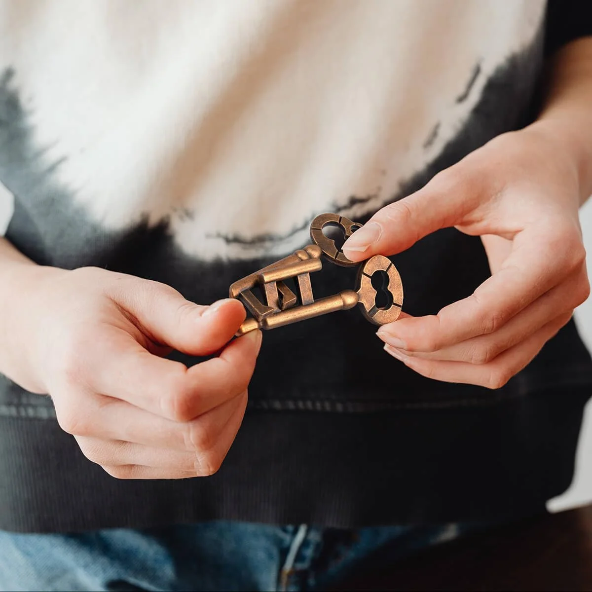 مجموعه پازل فکری فلزی 4 عددی - بازی های فکری سه بعدی برای بزرگسالان و نوجوانان، چالش منطق و هوش - هدیه آموزشی برای حل کنندگان مسئله