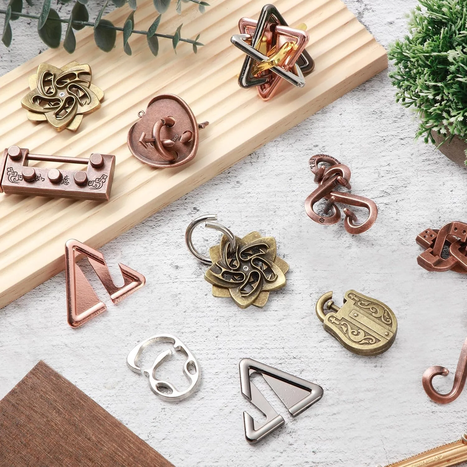 پازل های فکری نالاکال، پازل فلزی سه بعدی فولادی برای بزرگسالان، پازل درهم قفل شونده، اسباب بازی های پازل هوشمند آموزشی IQ بزرگسالان 9 عددی