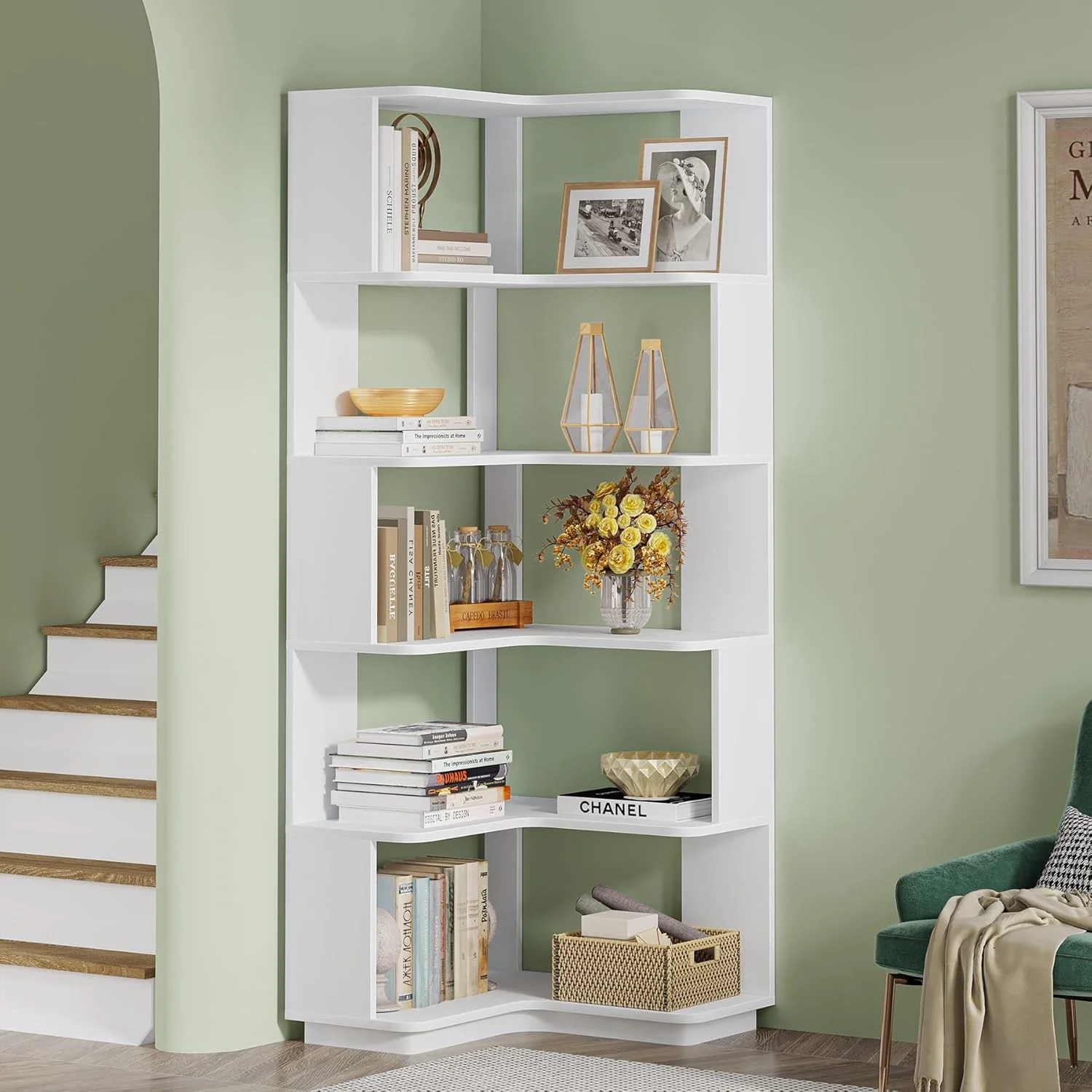 قفسه کتاب فلزی LINGWEI با طبقات شیشه ای، استند نمایش مدرن فلزی - قفسه کتاب اِتاژِر با روکش کروم 4 طبقه، 90 سانتی متر عرض در 200 سانتی متر ارتفاع در 30 سانتی متر عمق با طبقات شیشه ای (قفسه کتاب، طلایی) قفسه کتاب فلزی LINGWEI با طبقات شیشه ای، استند نمایش مدرن فلزی - قفسه کتاب اِتاژِر با روکش کروم 4 طبقه، 90 سانتی متر عرض در 200 سانتی متر ارتفاع در 30 سانتی متر عمق با طبقات شیشه ای (قفسه کتاب، طلایی)