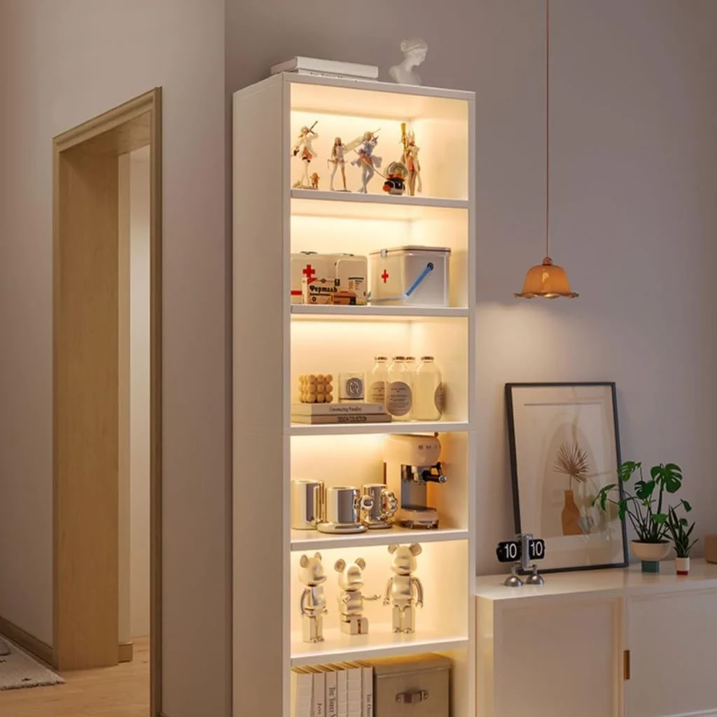 قفسه کتاب LEDIN، قفسه کتاب 6 طبقه بلند، قفسه کتاب چوبی باز، سازمان دهنده بزرگ برای کتابخانه، اتاق خواب، اتاق نشیمن 180x24x40 سانتی متر (سفید) - (بدون نور LED) قفسه کتاب LEDIN، قفسه کتاب 6 طبقه بلند، قفسه کتاب چوبی باز، سازمان دهنده بزرگ برای کتابخانه، اتاق خواب، اتاق نشیمن 180x24x40 سانتی متر (سفید) - (بدون نور LED)