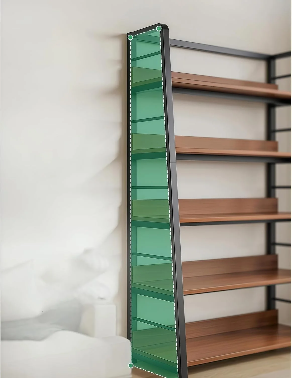 قفسه کتاب نردبانی روستایی لدین، قفسه کتاب 5 طبقه نردبانی صنعتی، قفسه کتاب ایستاده تکیه ای برای اتاق نشیمن (فریم مشکی) قفسه کتاب نردبانی روستایی لدین، قفسه کتاب 5 طبقه نردبانی صنعتی، قفسه کتاب ایستاده تکیه ای برای اتاق نشیمن (فریم مشکی)