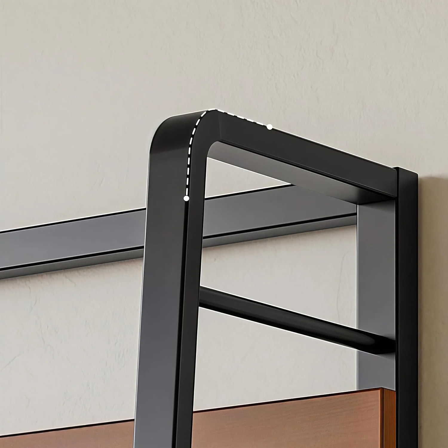 قفسه کتاب نردبانی روستایی لدین، قفسه کتاب 5 طبقه نردبانی صنعتی، قفسه کتاب ایستاده تکیه ای برای اتاق نشیمن (فریم مشکی) قفسه کتاب نردبانی روستایی لدین، قفسه کتاب 5 طبقه نردبانی صنعتی، قفسه کتاب ایستاده تکیه ای برای اتاق نشیمن (فریم مشکی)