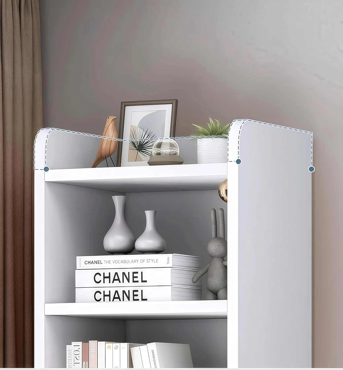 کتابخانه مدرن 6 طبقه LEDIN - قفسه کتاب باز صنعتی برای اتاق نشیمن، دفتر کار، اتاق خواب، سفید، مونتاژ آسان و طراحی صرفه جویی در فضا (سفید) کتابخانه مدرن 6 طبقه LEDIN - قفسه کتاب باز صنعتی برای اتاق نشیمن، دفتر کار، اتاق خواب، سفید، مونتاژ آسان و طراحی صرفه جویی در فضا (سفید)