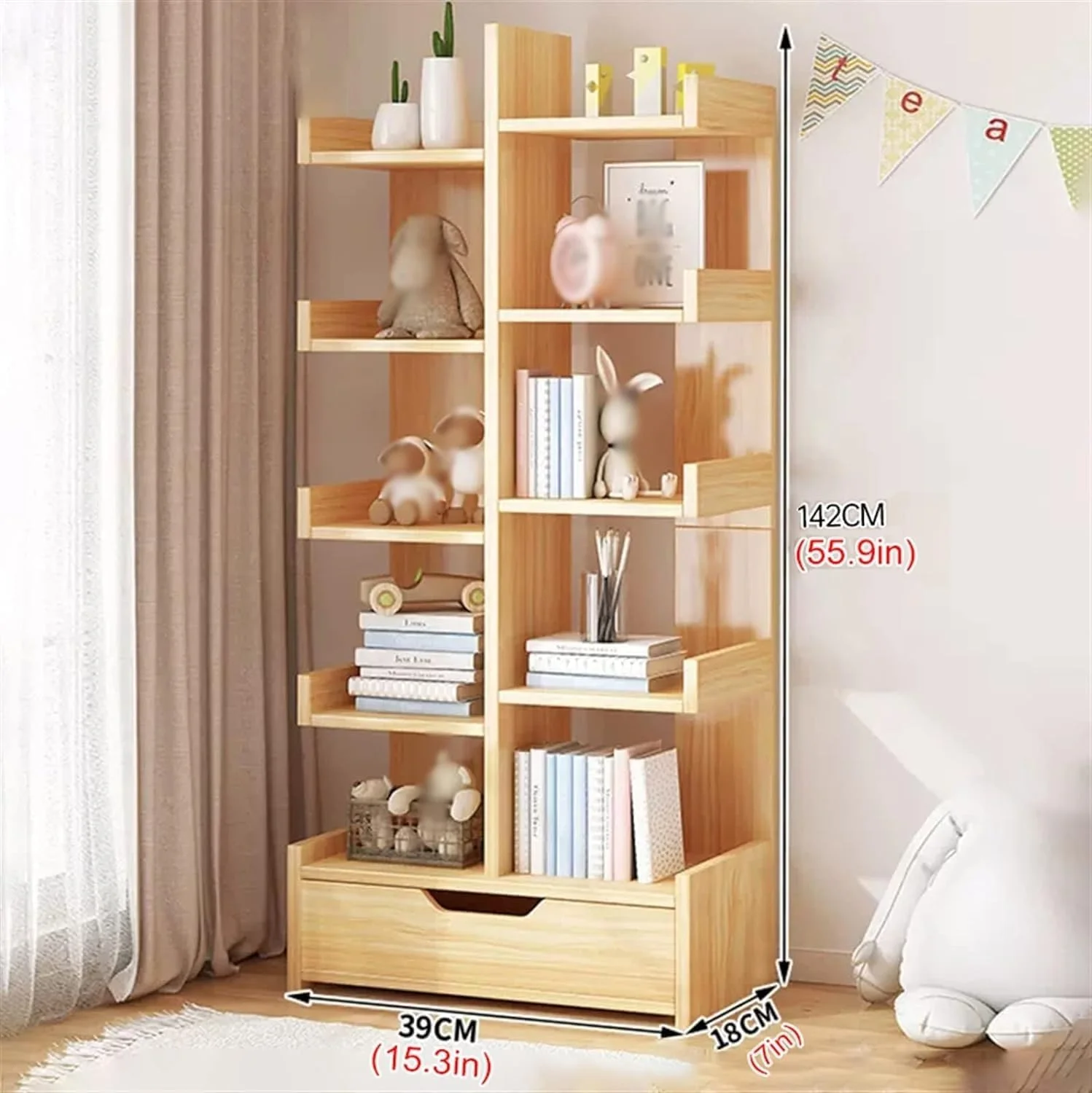 قفسه کتاب بلند MostNow برای نمایش کتاب/مجله/سی دی، استند چوبی نگهدارنده مکعبی، مناسب اتاق خواب، نشیمن، مطالعه و دفتر کار قفسه کتاب بلند MostNow برای نمایش کتاب/مجله/سی دی، استند چوبی نگهدارنده مکعبی، مناسب اتاق خواب، نشیمن، مطالعه و دفتر کار