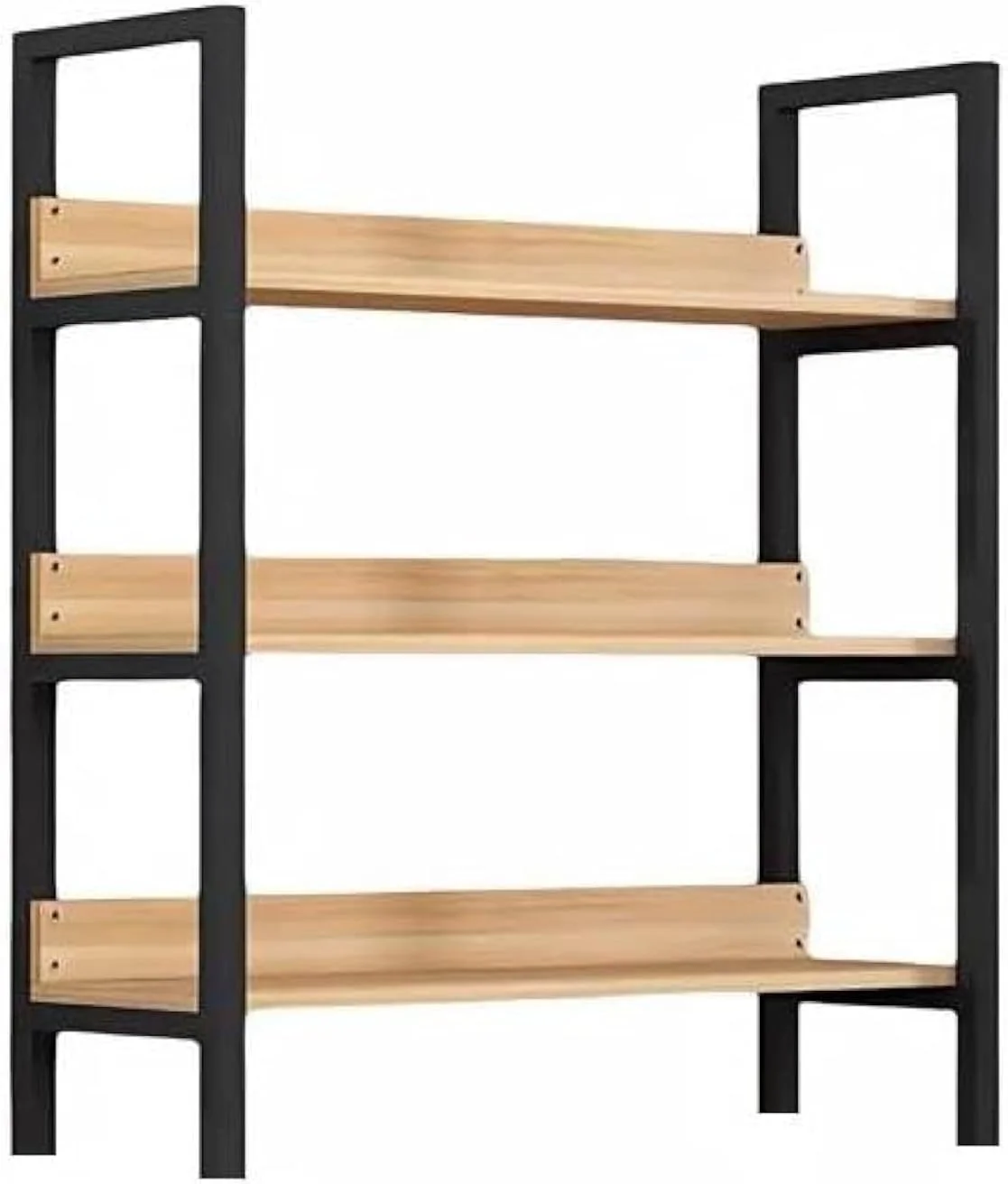 قفسه نردبانی سه طبقه MOMENT، قفسه کتاب 3 طبقه، قفسه سازمان دهنده، واحد قفسه، استند گل، قفسه کتاب صنعتی برای اتاق خواب، آشپزخانه، دفتر، قهوه ای روشن، 93x60x30 سانتی متر