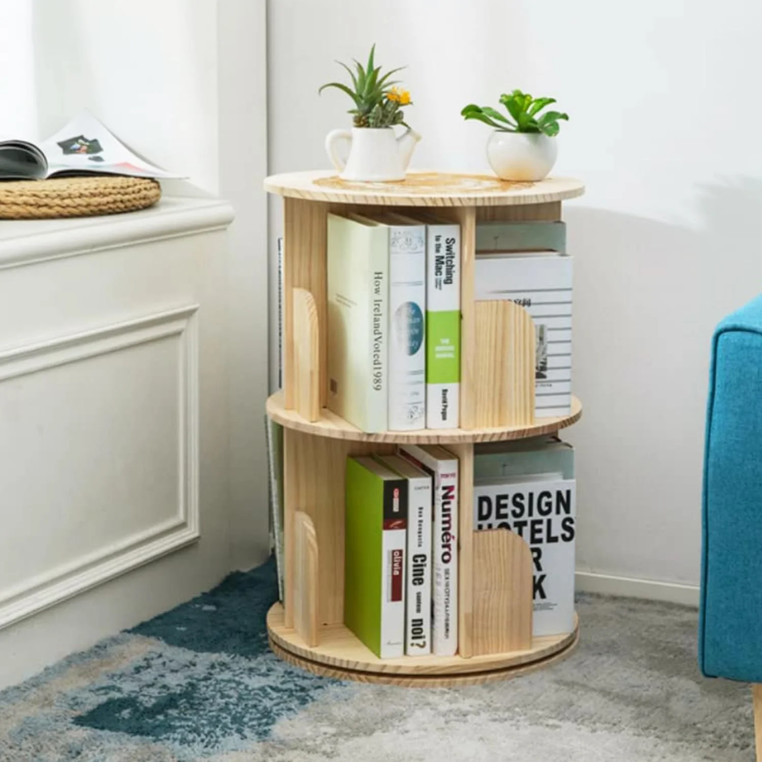 کتابخانه گردان پاهو، کتابخانه گوشه ای کوچک برای فضای کوچک، چوب جامد طبیعی 360 درجه، قفسه ذخیره سازی کتاب 2 طبقه ایستاده، سازمان دهنده باریک قفسه کتاب برای اتاق خواب، اتاق نشیمن کتابخانه گردان پاهو، کتابخانه گوشه ای کوچک برای فضای کوچک، چوب جامد طبیعی 360 درجه، قفسه ذخیره سازی کتاب 2 طبقه ایستاده، سازمان دهنده باریک قفسه کتاب برای اتاق خواب، اتاق نشیمن