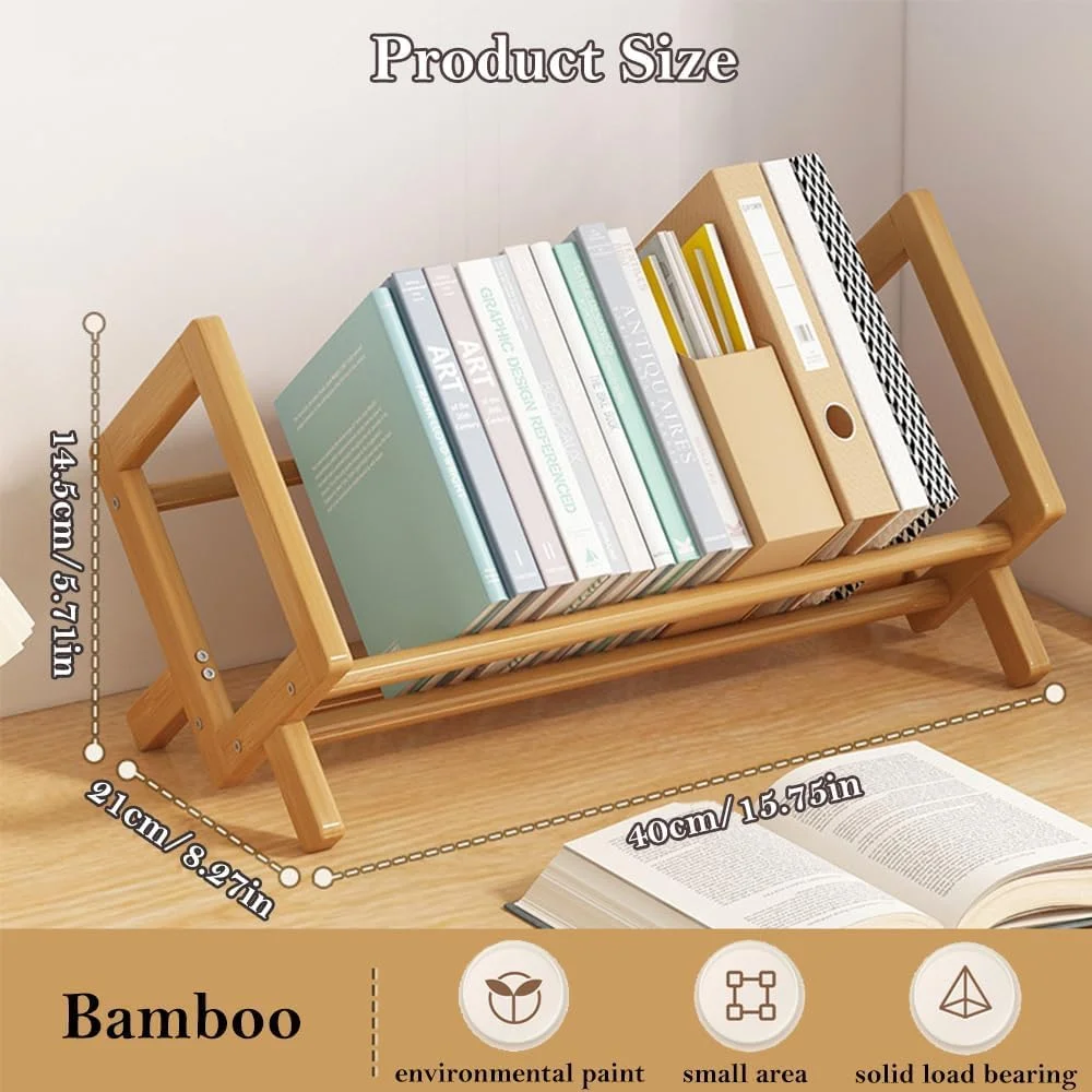 کتابخانه بامبو پاپوریچ برای کودکان، قفسه نمایش و نگهداری کتاب رومیزی، سازمان دهنده کتاب ساده کوچک برای اتاق کودکان (رنگ چوب، طول 40 سانتی متر) کتابخانه بامبو پاپوریچ برای کودکان، قفسه نمایش و نگهداری کتاب رومیزی، سازمان دهنده کتاب ساده کوچک برای اتاق کودکان (رنگ چوب، طول 40 سانتی متر)