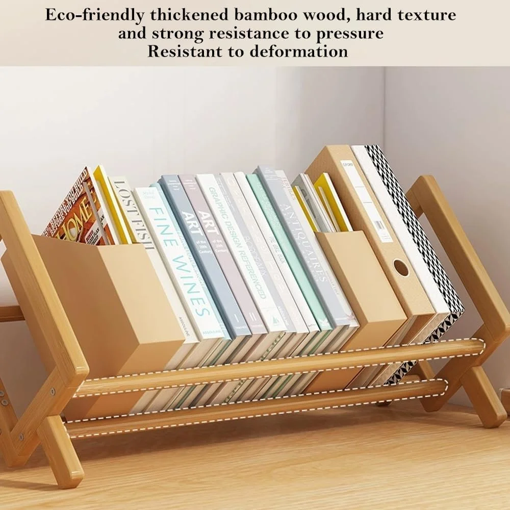 کتابخانه بامبو پاپوریچ برای کودکان، قفسه نمایش و نگهداری کتاب رومیزی، سازمان دهنده کتاب ساده کوچک برای اتاق کودکان (رنگ چوب، طول 40 سانتی متر) کتابخانه بامبو پاپوریچ برای کودکان، قفسه نمایش و نگهداری کتاب رومیزی، سازمان دهنده کتاب ساده کوچک برای اتاق کودکان (رنگ چوب، طول 40 سانتی متر)