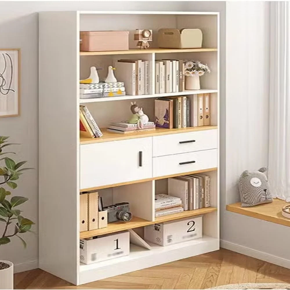 کتابخانه چوبی چند منظوره چند طبقه RAFFINE، قفسه نمایش بزرگ با کشو، قفسه کتاب ایستاده عمودی برای اتاق نشیمن، دفتر کار خانگی - 102x24x181 سانتی متر کتابخانه چوبی چند منظوره چند طبقه RAFFINE، قفسه نمایش بزرگ با کشو، قفسه کتاب ایستاده عمودی برای اتاق نشیمن، دفتر کار خانگی - 102x24x181 سانتی متر