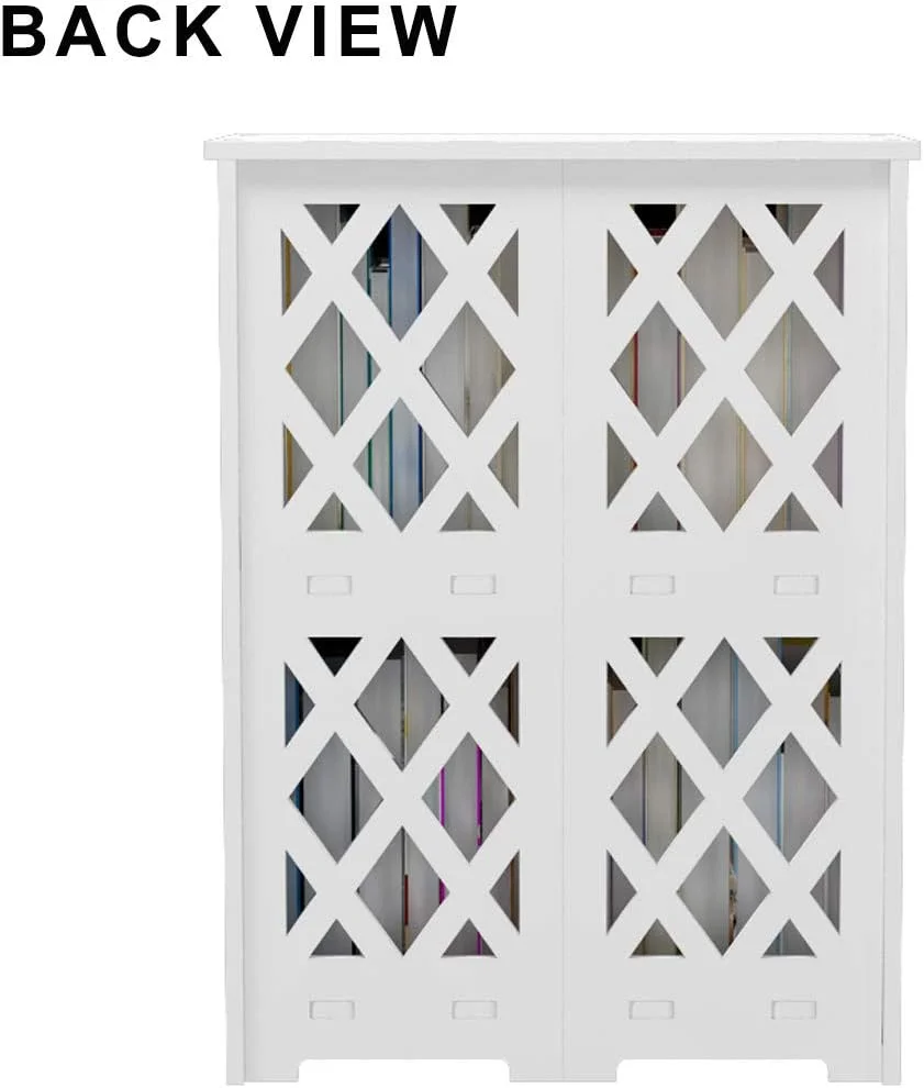 قفسه کتاب کوچک Rerii برای فضاهای کوچک، قفسه کتاب سفید 2 طبقه، قفسه کتاب کوتاه مینی جمع و جور برای اتاق خواب، اتاق نشیمن، دفتر، اتاق کودک