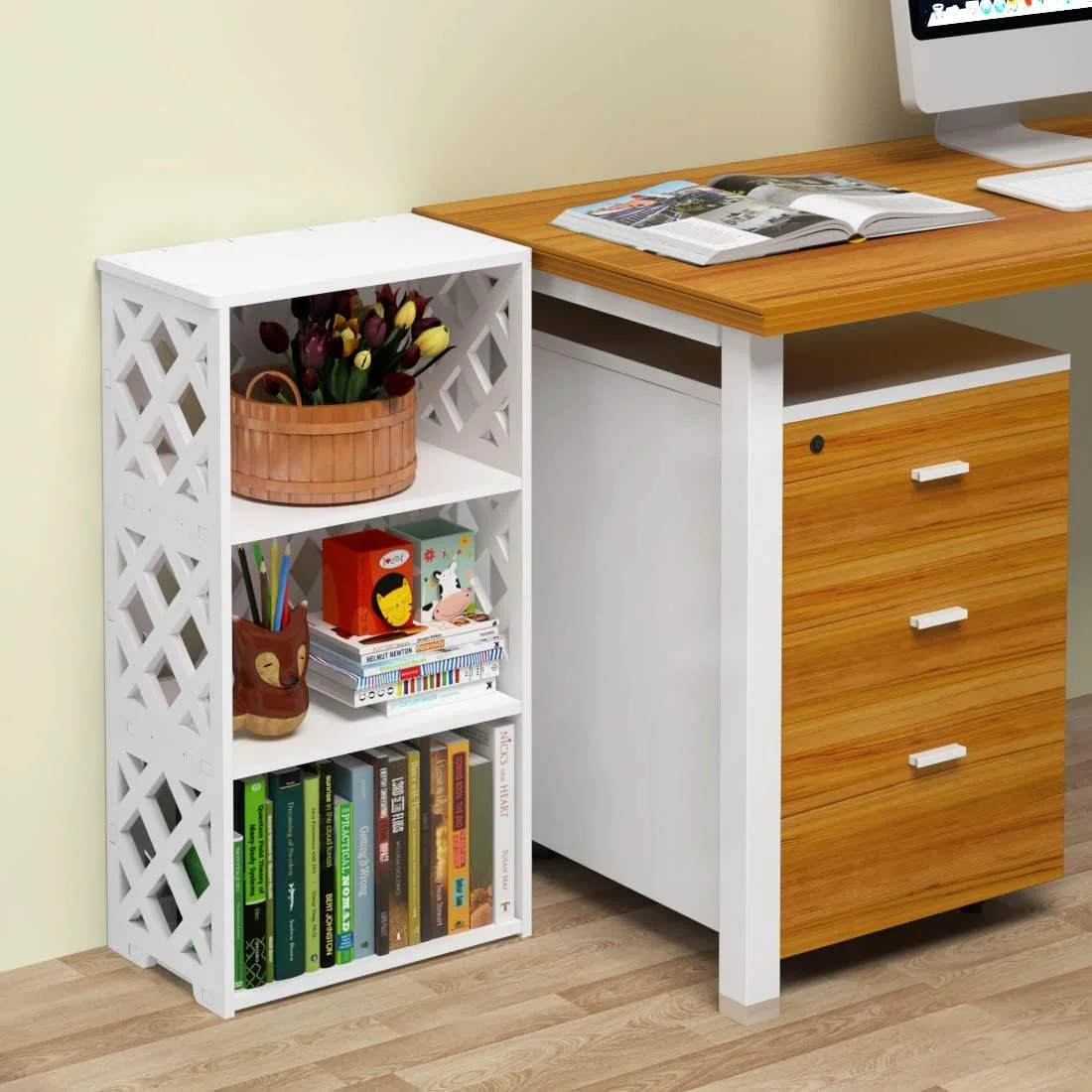 کتابخانه رریی، قفسه کتاب کوچک 3 طبقه کودک، قفسه باز برای نگهداری و سازماندهی کتاب، قفسه نمایش برای اتاق خواب، اتاق نشیمن، حمام، دفتر کار، سفید کتابخانه رریی، قفسه کتاب کوچک 3 طبقه کودک، قفسه باز برای نگهداری و سازماندهی کتاب، قفسه نمایش برای اتاق خواب، اتاق نشیمن، حمام، دفتر کار، سفید