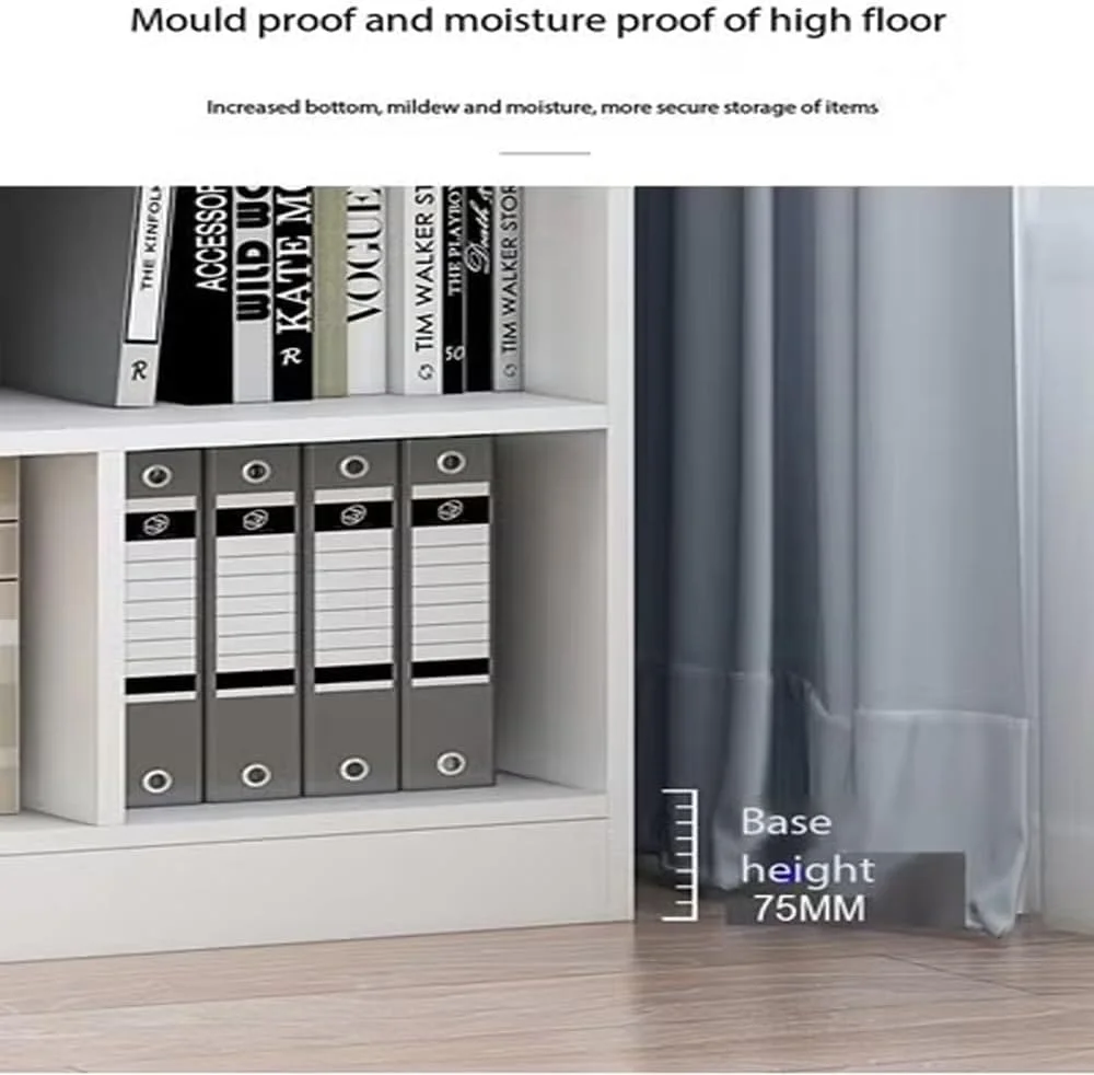 قفسه کتاب 5 طبقه قابل تنظیم رافین - قفسه نمایش کتاب بلند مدرن، قفسه نگهداری با سبک خلاقانه، مبلمان چوبی ضخیم 15 میلی متری برای اتاق خواب، اتاق نشیمن و دفتر کار خانگی، 60x24x180 سانتی متر قفسه کتاب 5 طبقه قابل تنظیم رافین - قفسه نمایش کتاب بلند مدرن، قفسه نگهداری با سبک خلاقانه، مبلمان چوبی ضخیم 15 میلی متری برای اتاق خواب، اتاق نشیمن و دفتر کار خانگی، 60x24x180 سانتی متر